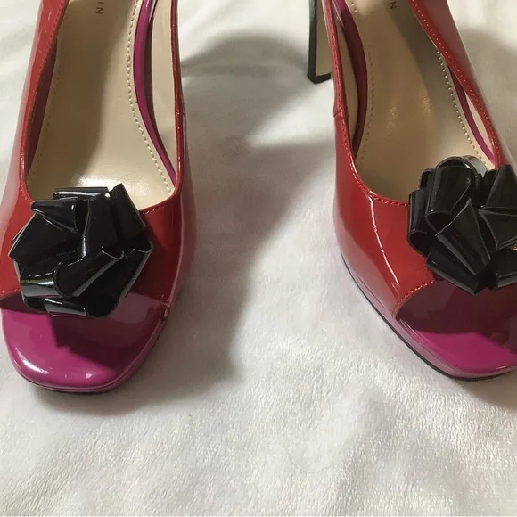 ANNE KLEIN high heels black and red size 8.5 M - Picture 3 of 12